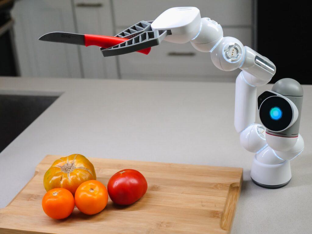 robot cutting vegetables